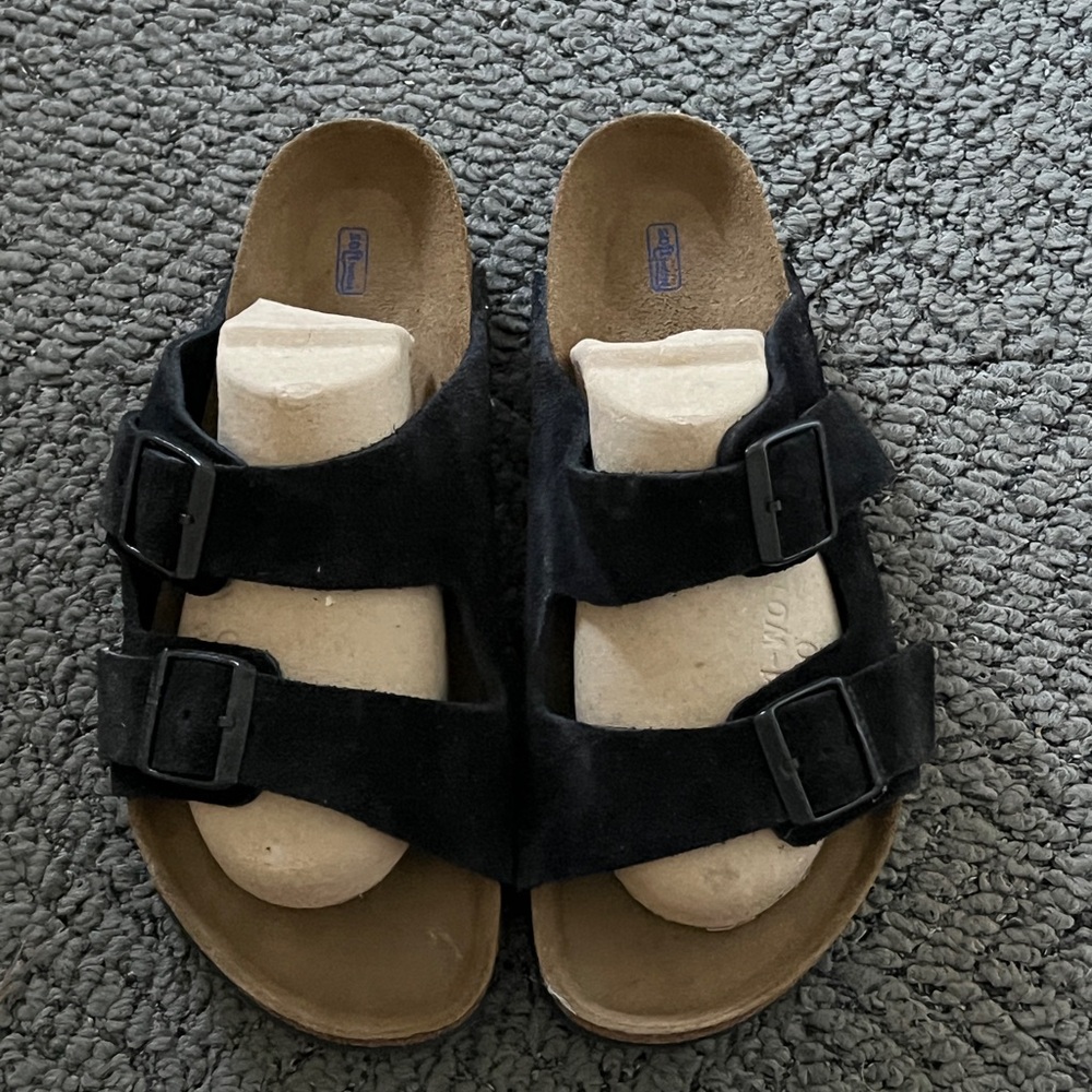 Unisex Black suede Birkenstocks